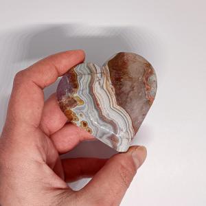 Ametiszt-Csipke Achát szív 2