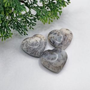 Dendrites Fehér Opál/Merlinit szív