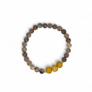 Fekete Holdkő-Napkő-Palo Santo karkötő