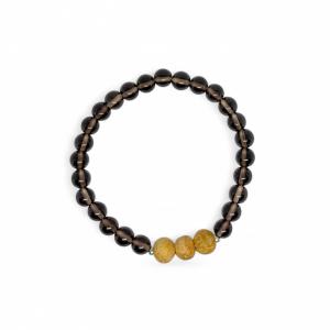 Füstkvarc-Palo Santo karkötő