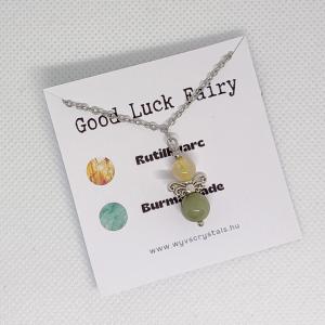 Good Luck Fairy (Rutilkvarc-Burmai Jáde) nyaklánc