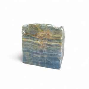 Kék Aragonit félig csiszolt forma