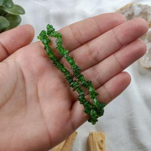 Króm Diopszid Szemcse karkötő