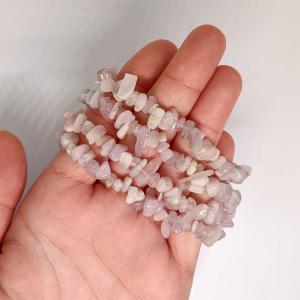 Kunzit szemcse karkötő