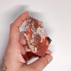 Mexikói Csipke Achát félig csiszolt