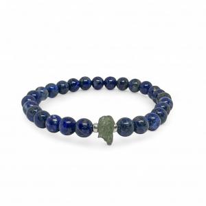 Moldavit-Lapis Lazuli karkötő