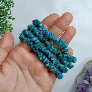 Perui kezeletlen Krizokolla szemcse karkötő