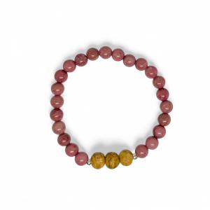 Rodonit-Palo Santo karkötő