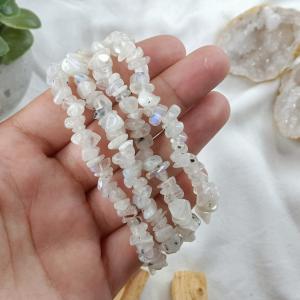 Szivárvány Holdkő Szemcse karkötő