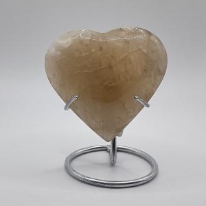 Természetes Citrin szív állványon