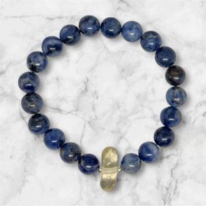 Valódi, természetes Citrin-Szodalit karkötő