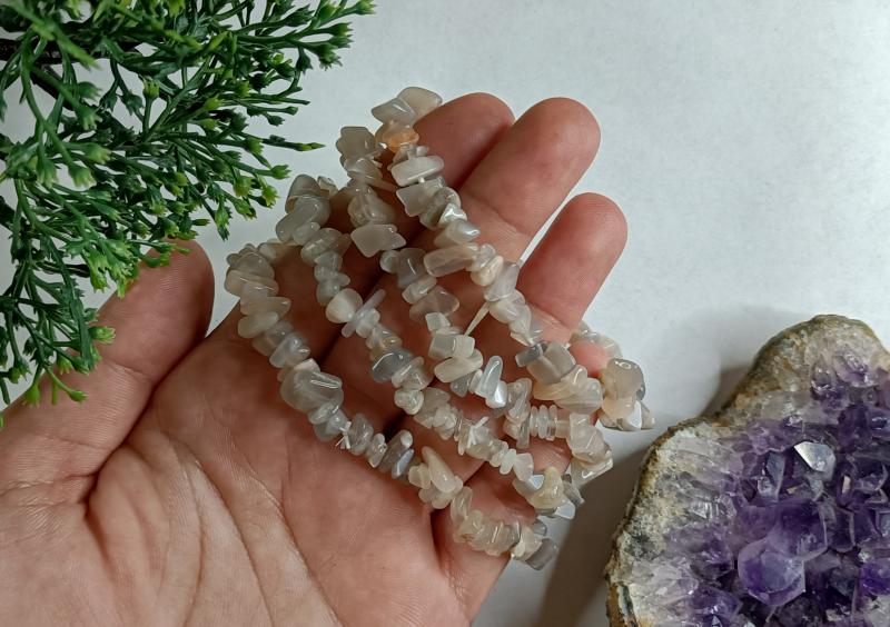 Vegyes Holdkő szemcse karkötő