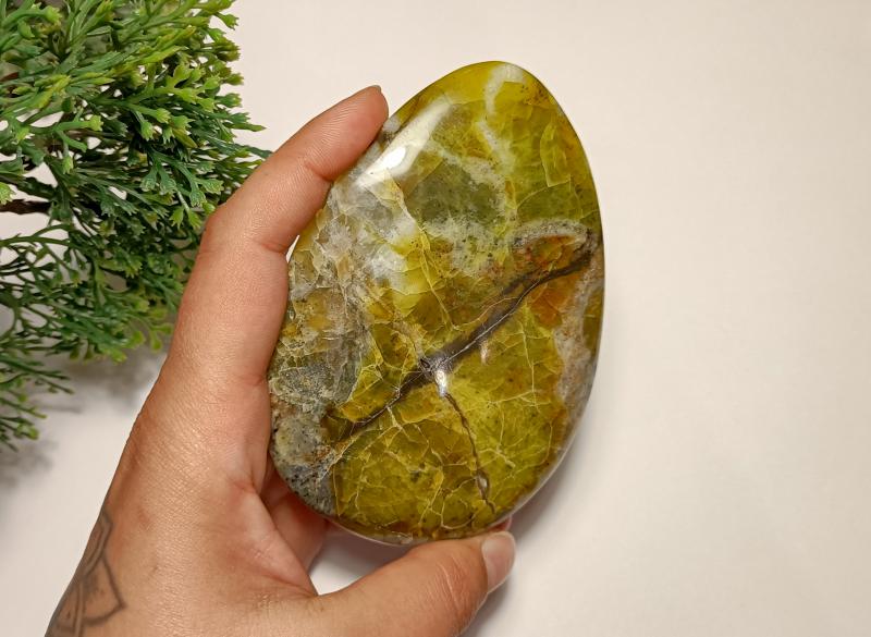 Zöld Opál lapos óriás csiszolt forma