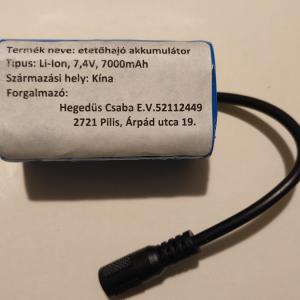 Etetőhajó akkumulátor 7000mAh