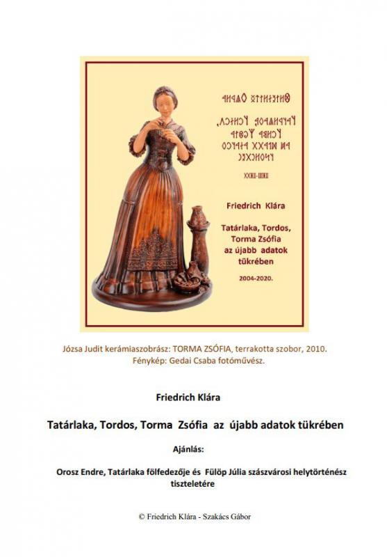 Friedrich Klára: TATÁRLAKA - TORDOS - TORMA ZSÓFIA (E-KÖNYV)