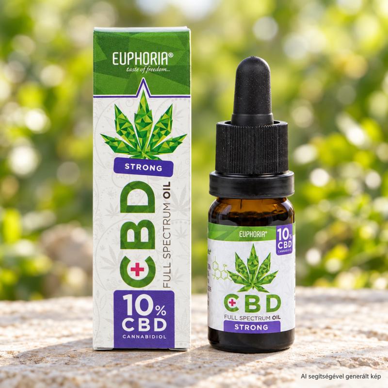 Euphoria 10% teljes spektrumú CBD olaj – 10 ml, 1000 mg CBD