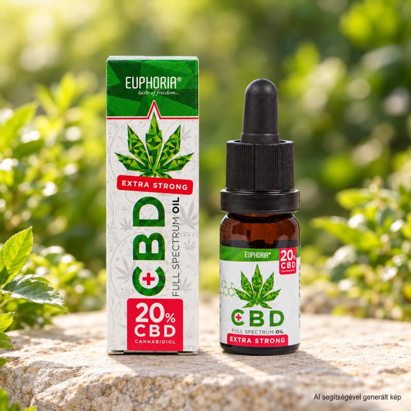Euphoria 20% teljes spektrumú CBD olaj – 10 ml, 2000 mg CBD