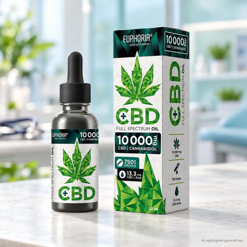 Euphoria 33% teljes spektrumú CBD olaj – 30 ml, 10000 mg ULTRA STRONG