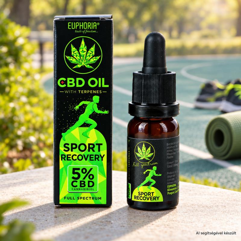 Euphoria 5% teljes spektrumú CBD olaj SPORT – 10 ml 500 mg CBD