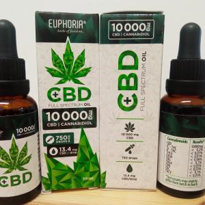 Euphoria ULTRA STRONG 33% teljes spektrumú CBD olaj – 30 ml, 10000 mg