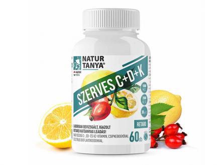 Natur Tanya® Szerves C+D+K vitamin 60 db
