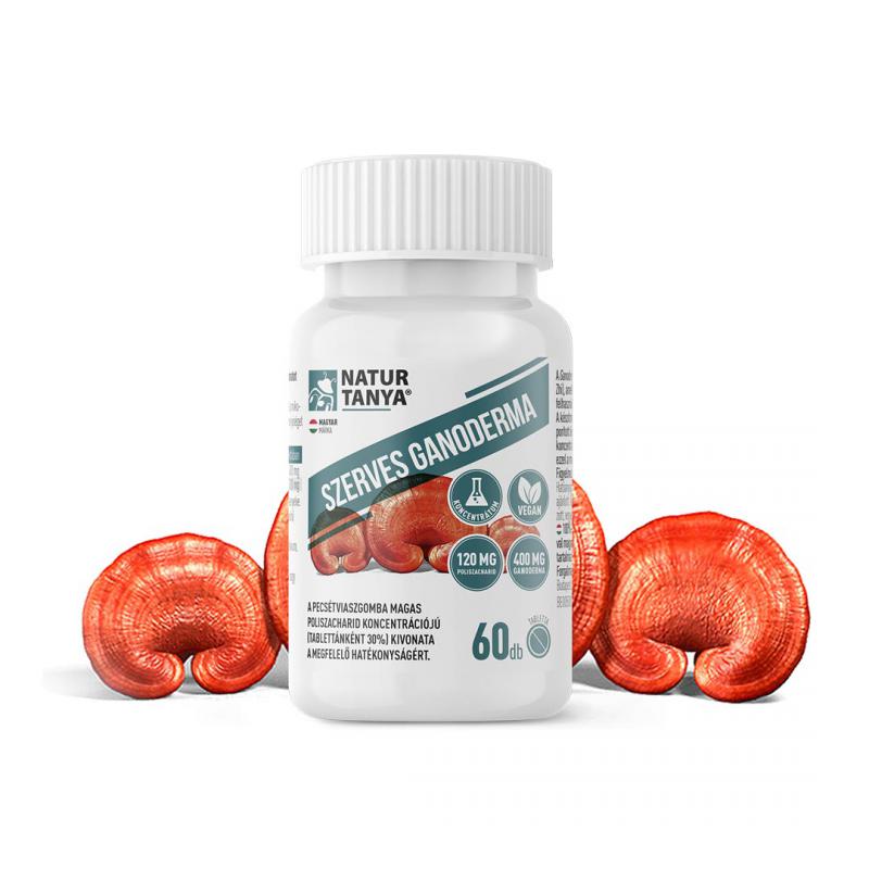 Natur Tanya® Szerves GANODERMA (pecsétviasz gomba ) 60 db