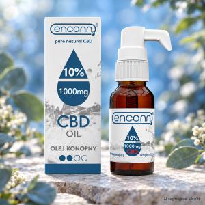 Encann 10% széles spektrumú CBD olaj – 10 ml, 1000 mg CBD, THC-free