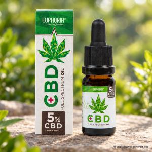 Euphoria 5% teljes spektrumú CBD olaj – 10 ml, 500 mg CBD