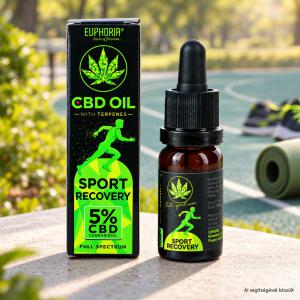 Euphoria 5% teljes spektrumú CBD olaj SPORT – 10 ml 500 mg CBD