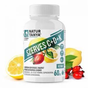 Natur Tanya® Szerves C+D+K vitamin 60 db