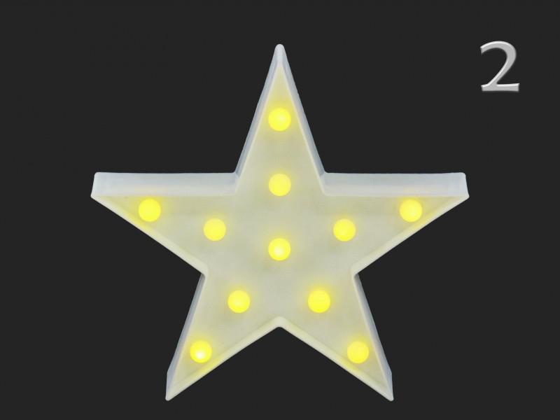 11 LEDes fali világító csillag 26 cm