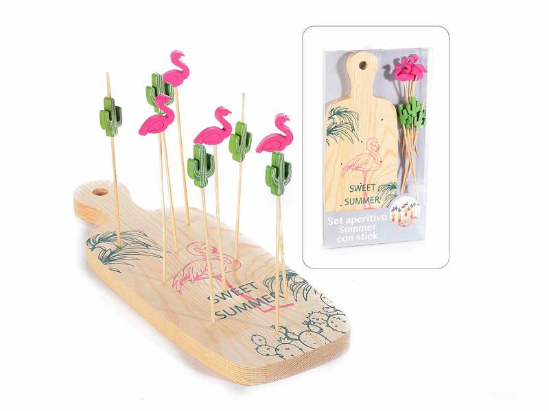 Aperitif étel kínáló fa vágódeszkával