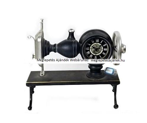 Asztali retro Singer varrógép formájú óra
