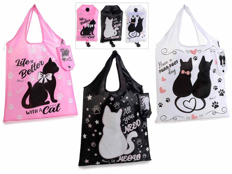 Cicás poliészter bevásárlótáska