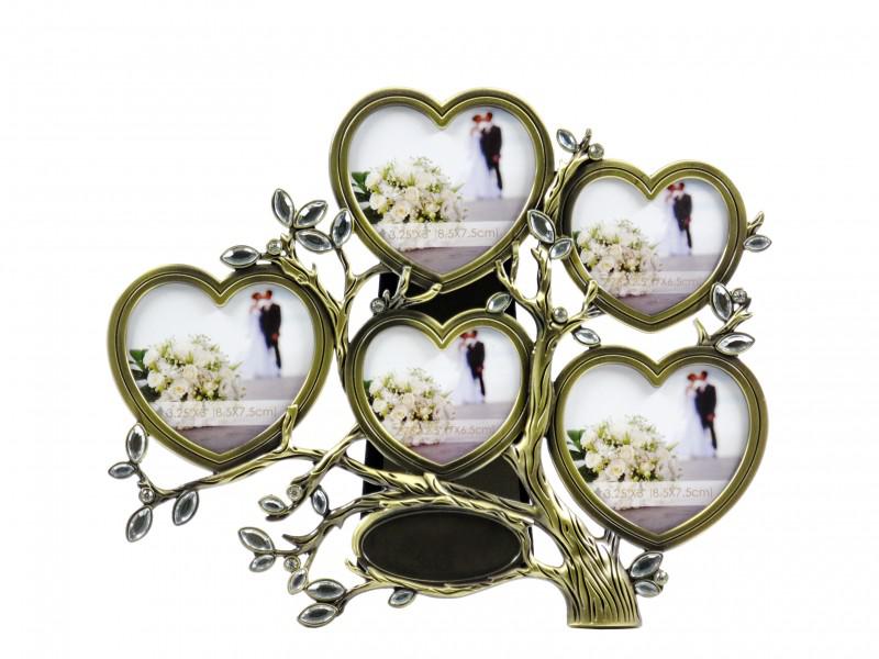 Családfa keret 5 vagy 7 db fényképhez