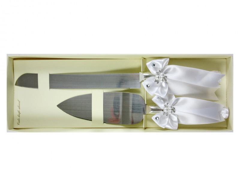 Esküvői tortavágó készlet 2 db-os, 2 féle