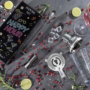 5 részes koktél készítő készlet díszdobozban