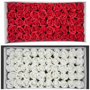 50 db-os szappanrózsa dobozban 3 féle színben