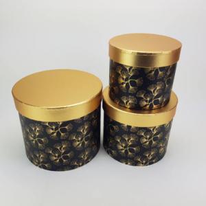 Aranyfedeles dobozok - virágmintás fehér vagy fekete 3 db / szett