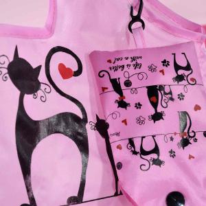 Cicás poliészter bevásárlótáska, 3 féle