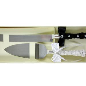 Esküvői tortavágó készlet 2 db-os, 2 féle