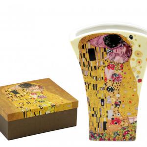 Klimt, A csók vagy Adele mintájú váza, íves