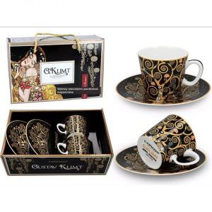 Klimt A csók/életfa 110 ml-es 2 db-os különleges kávés szettje