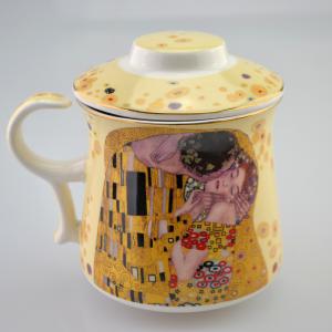 Klimt porcelán bögre szűrővel, 380 ml, díszdobozban
