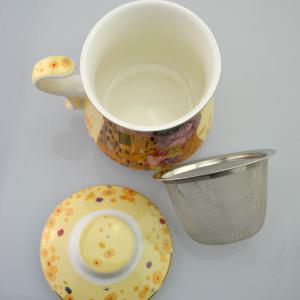 Klimt porcelán bögre szűrővel, 380 ml, díszdobozban
