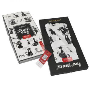 Macska, cica mintás sál, kendő