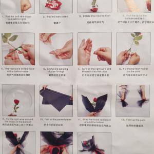 Rózsás, ledes lufi szett barack színben