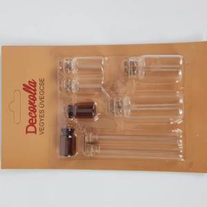 Üvegcse, szett parafadugóval 8 db / csom