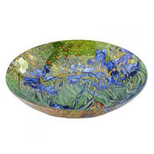 Van Gogh Mandulavirágzás vagy Íriszek kerek üvegtál díszdobozban - 30x6 cm