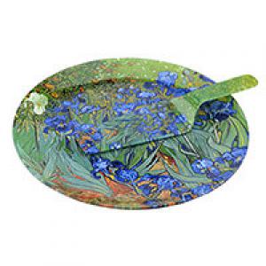 Van Gogh Mandulavirágzás vagy Íriszek tortatál süteményes lapáttal - díszdobozos